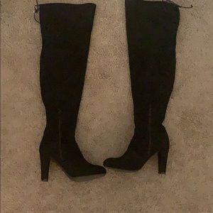 Knee High Boots with Back Ties